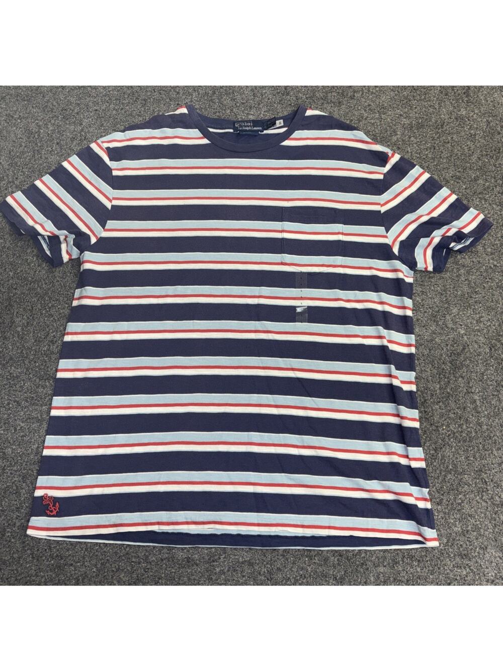 NEW Polo Ralph Lauren Classic Fit Stripe Short Sleeve T-shirt Mens Large